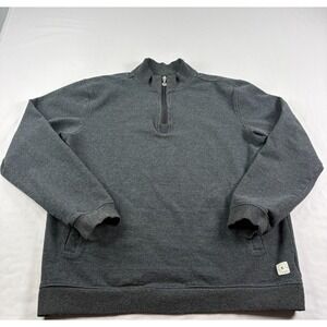Linksoul Sweatershirt Mens Medium Gray 1/4 Zip Golf Pullover Cotton